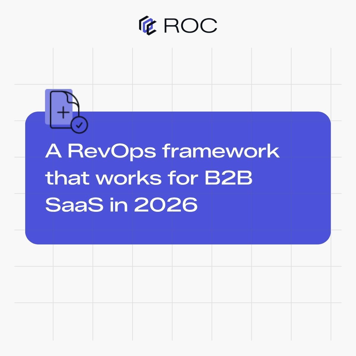 A RevOps framework that works for B2B SaaS in 2026